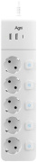 фото Сетевой фильтр  AGNI TP-FI3U5E-C-3m-white