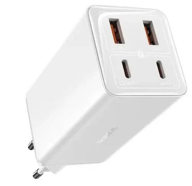 

Зарядное устройство сетевое Baseus GaN6 Pro P10162705212-00 2C+2U 100W EU Moon White (With Cable Type-C to Type-C 100W 1m White), GaN6 Pro