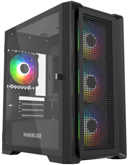 

Корпус mATX Powercase Alisio Micro X4B V2 CAMCXB-A4 black, окно из закаленного стекла, ARGB, USB3.0, 2*USB2.0, audio, Alisio Micro X4B V2