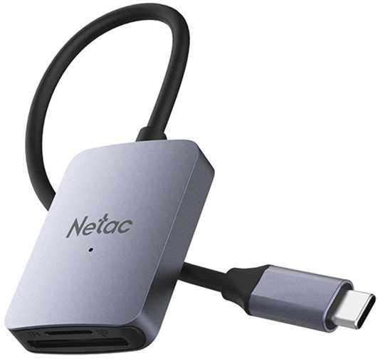 

Карт-ридер внешний Netac WK12GYCN USB 3.0 Type-C to microSD/SD, WK12GYCN