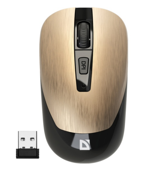 

Мышь Wireless Defender Wave MM-995 52994 золотистый, Wave MM-995