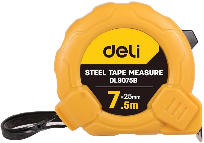 

Рулетка Deli DL9075B 7,5м*25мм, метрическая, ударопрочный корпус, DL9075B