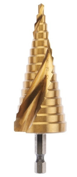 Изображение товара Ступенчатое сверло KRANZ KR-12-6613 для металла, дерева и пластика