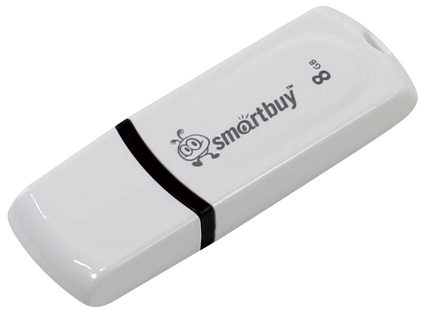 

Накопитель USB 2.0 8GB SmartBuy SB8GBPN-W Paean белый, SB8GBPN-W