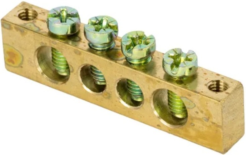 

Шина EKF sn0-63-04 PEN "ноль-земля" (6x9мм) 4 отв. латунь крепеж по центру, sn0-63-04