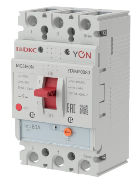 Изображение товара Автоматический выключатель DKC MGS160N-3TAMF0080