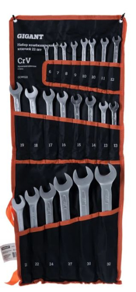 Изображение товара Набор ключей Gigant GCWS22 профессиональный 22шт в сумке