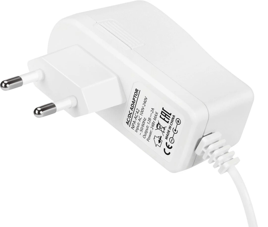 

Блок питания Gembird NPA-AC42 12В/2А, 24Вт, 1 штекер 5.5х2.5мм, белый, NPA-AC42