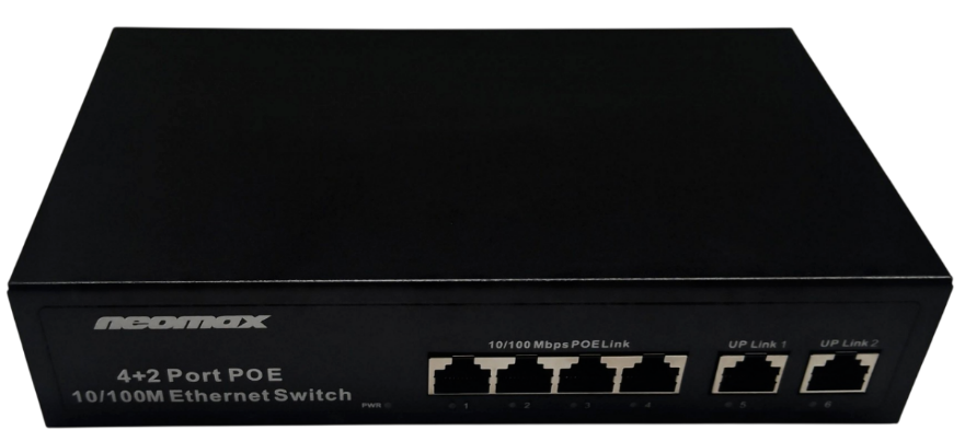 

Коммутатор неуправляемый Neomax NMS-106PoE-100-S 6 портов 100 Mbps, 4xPoE, металл, NMS-106PoE-100-S