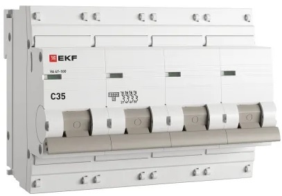Изображение товара Автоматический выключатель EKF mcb47100-4-35C-pro для защиты цепей
