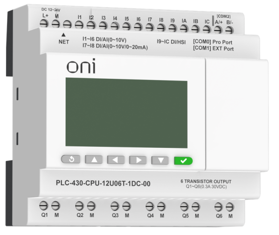 Изображение товара Модуль ONI PLC-430-CPU-12U06T-1DC-00