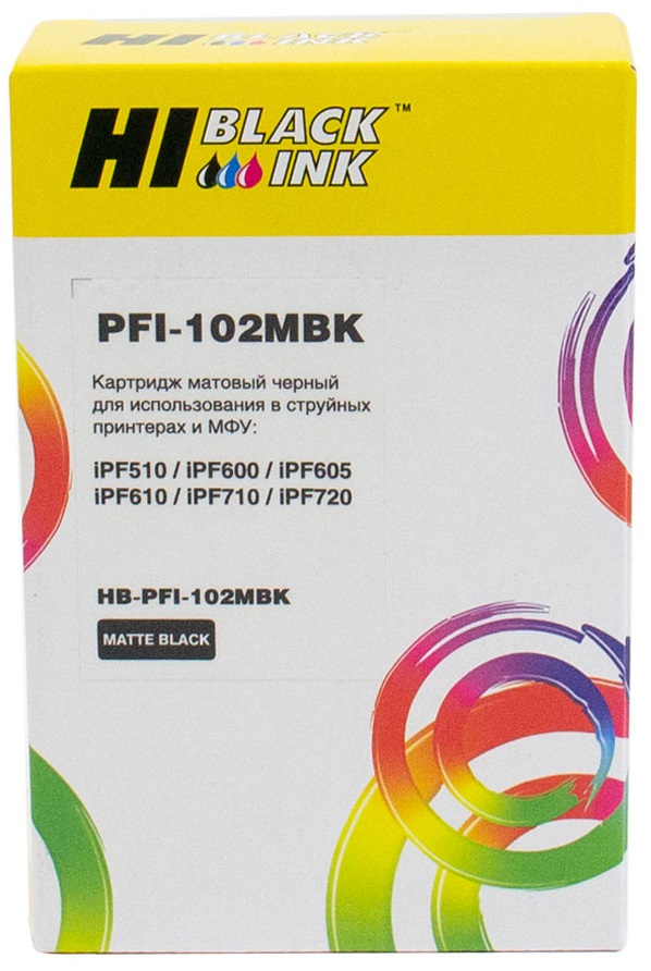 

Картридж Hi-Black 1100005 (HB-PFI-102MBk) для Canon IPF-510/600/710, MBk, 1100005