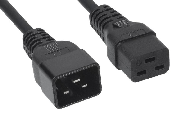 Кабель питания Rexant 04-2742 IEC 320 C19 - IEC 320 C20 3x1,5мм2, длина 3м
