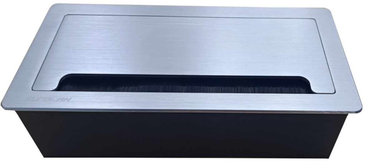 

Настольный блок розеток Eurolan 27T-00-10SL с открывающейся крышкой, 8 модулей 45*22,5 мм, серебристый, 27T-00-10SL