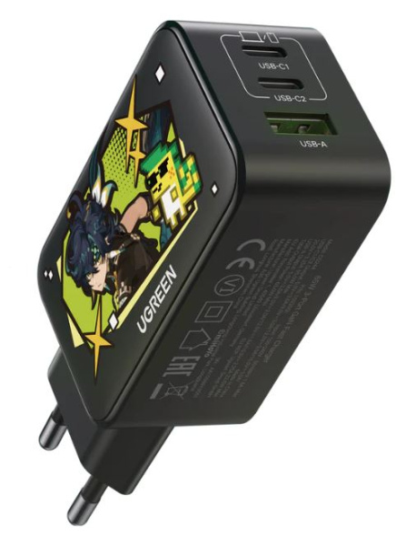 Изображение товара Зарядное устройство UGreen 10335GI с поддержкой GaN и быстрой зарядкой