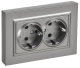 фото Розетка двухместная с заземлением  IEK BR-R28-16-K46-F в Санкт-Петербургe