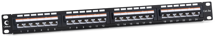 

Патч-панель Cabeus PLAN-24-Cat.5e-Dual IDC 19" (1U), 24 порта RJ-45, категория 5e, Dual IDC, угол портов 45 градусов, PLAN-24-Cat.5e-Dual IDC