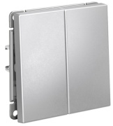 фото Выключатель двухклавишный Systeme Electric GAL000317S