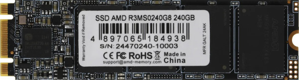 Изображение товара SSD AMD R3MS0240G8 240 ГБ M.2 SATA III для ПК и ноутбуков