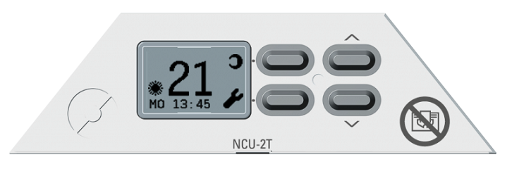 Термостат Nobo NCU 2T с ЖК индикатором и программируемым таймером для конвекторов серий NTE4S, NFC4S, NFC4N, NFC2S, NFC2N