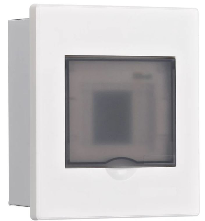 

Щит распределительный встраиваемый DEKraft 31070DEK прозрачная дверь 1 ряд 4 мод. IP41 ЩРВ-М, 31070DEK