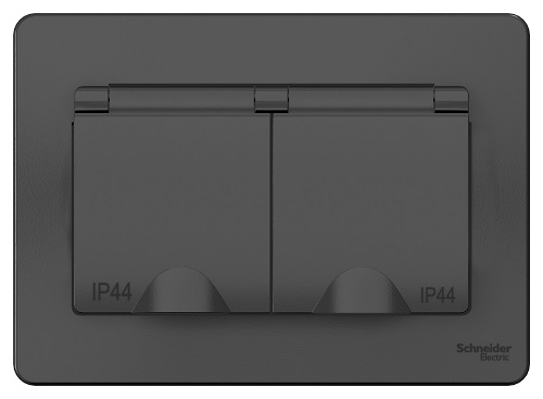 

Розетка Schneider Electric BLNRS441126 2-ая с/з со шторками IP44, 16А, 250В Антрацит внутр, BLNRS441126