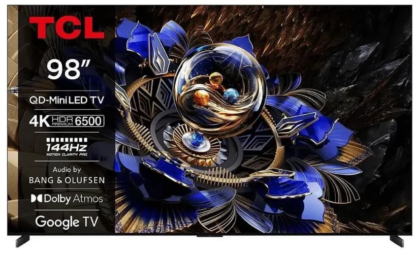 

Телевизор TCL 98X11K QLED 98" черный 4K Ultra HD 144Hz MEMC DVB-T DVB-T2 DVB-C DVB-S DVB-S2 USB WiFi Smart TV, 98X11K