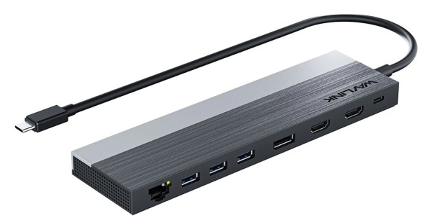 Изображение товара Док-станция WAVLINK WL-UMD08 с множеством разъемов и кардридером для ноутбука