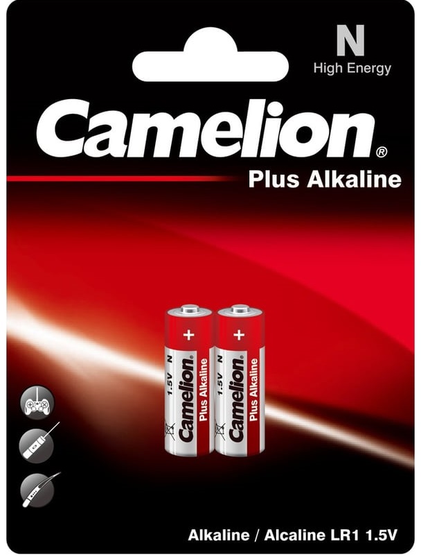 

Батарейка Camelion Plus Alkaline BL-2 LR1 CAMELION 2605 (LR1-BP2, батарейка,1.5В) (упак. 2 шт.), Plus Alkaline BL-2 LR1