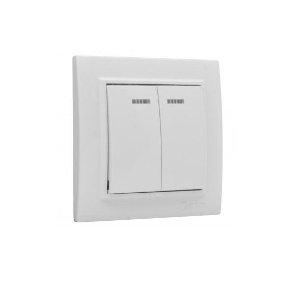 

Выключатель EKF ERV10-123-10 2-кл. СП Минск 10А с индикатором белый, Basic, ERV10-123-10