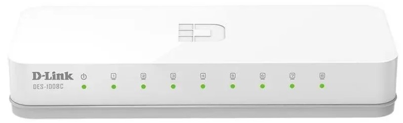 

Коммутатор неуправляемый D-link DES-1008C/F6/E 8x100Base-TX, корпус пластик, DES-1008C/F6/E