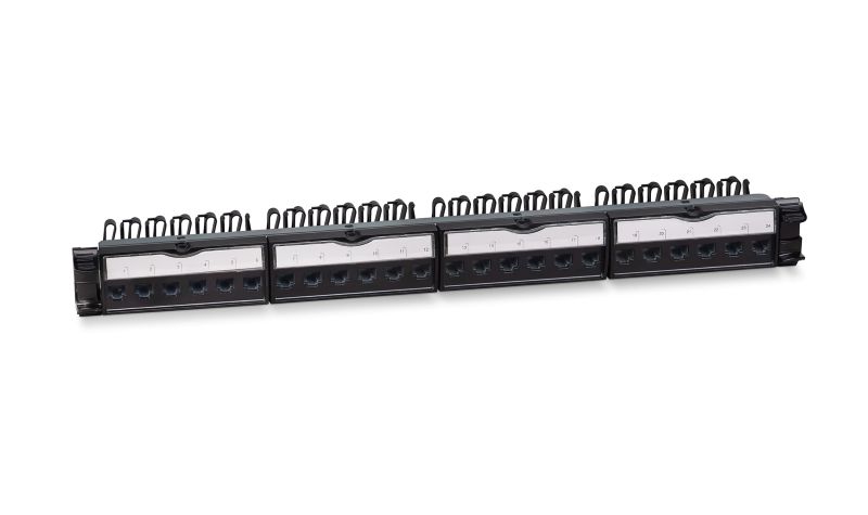 

Патч-панель Cabeus PL-24-KJ-RJ45-Cat.6-180T 19" (1U), 24 порта RJ-45, категория 6, с задним кабельным организатором, безъинструментный монтаж, PL-24-KJ-RJ45-Cat.6-180T