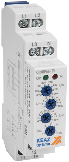 Изображение товара Реле контроля фаз КЭАЗ 331987 1Ф на DIN-рейку