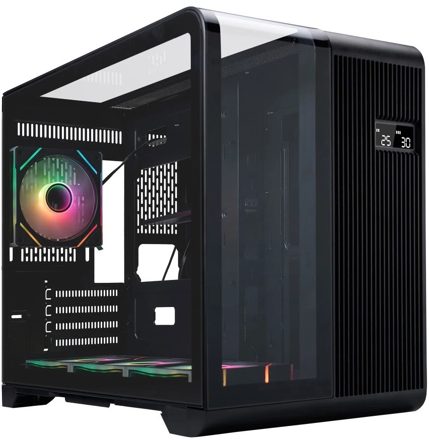 

Корпус mATX 1STPLAYER RT6-BK-3FC7R-1FC7 без БП, боковая панель из закалённого стекла, 2*USB 3.0, RT6-BK-3FC7R-1FC7