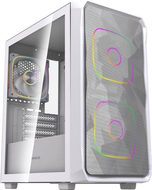 

Корпус mATX Powercase Mistral SM06 ARGB без БП, белый, боковая панель из закалённого стекла, USB 3.0, 2*USB 2.0, Mistral SM06 ARGB