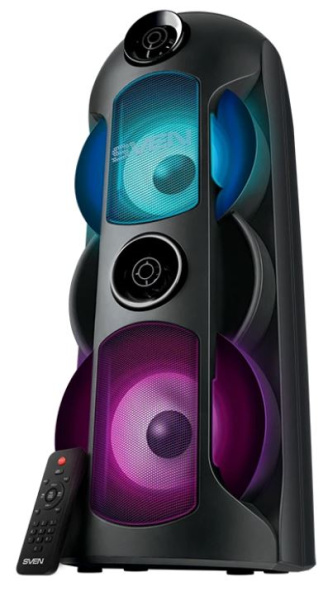 Изображение товара Портативная акустика Sven АС PS-720 с подсветкой и мощностью 80 Вт