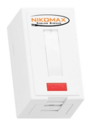 фото Компьютерная розетка NikoMax NMC-WO1SD2-FT-ST-WT
