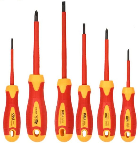 Изображение товара Набор диэлектрических отверток Deli DL510006T профессиональный для электромонтажа