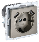 фото Розетка с заземлением IEK BR-R14-16-U21-D31-K37