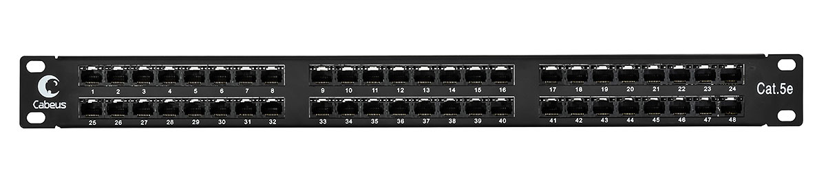 

Патч-панель Cabeus PLHD-48-Cat.5e-Dual (1U), 48 портов RJ-45, категория 5e, Dual IDC, PLHD-48-Cat.5e-Dual