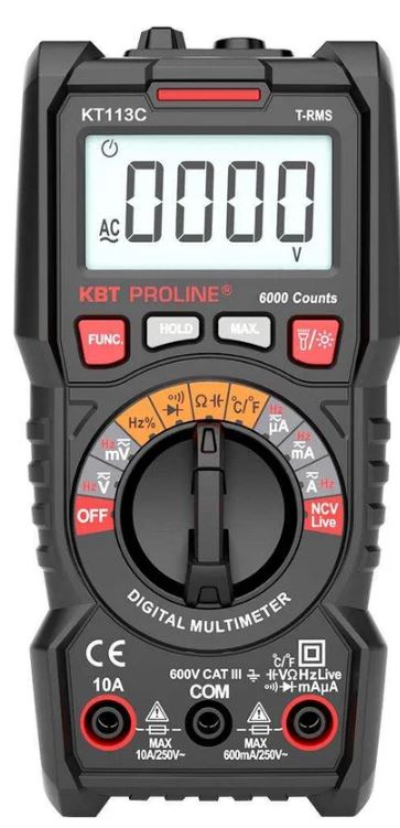 

Мультиметр цифровой КВТ 91918 KT 113С серия PROLINE, 91918