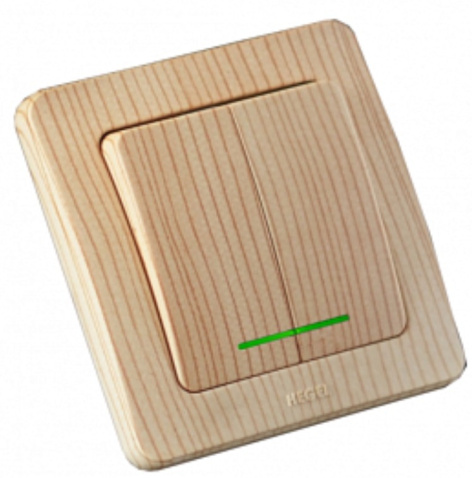 Изображение товара Двухклавишный выключатель HEGEL ВС10-352-02 для освещения