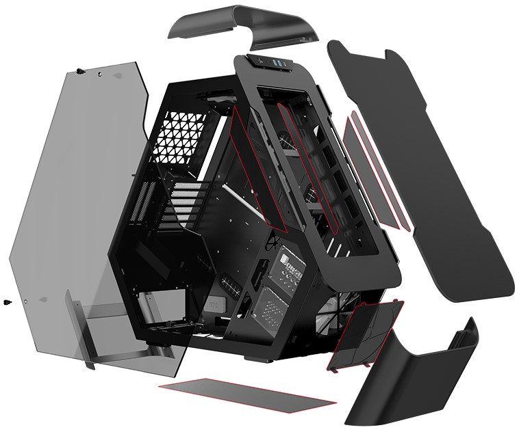 

Корпус ATX JONSBO TR03-G Black черный, без БП, боковая панель из закаленного стекла, 2*USB 3.0, USB Type-C, audio, TR03-G Black