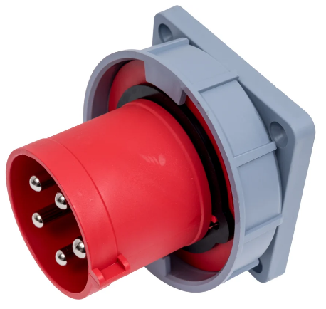 

Вилка DEKraft 26243DEK для скрытой проводки 3Р+РЕ+N 63А 380В IP67 ВЩ-103, 26243DEK