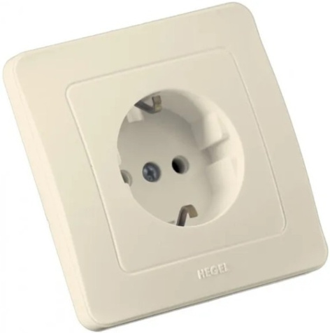 Изображение товара Розетка с заземлением HEGEL РС16-312-01