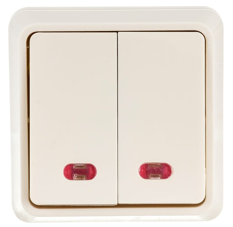 

Выключатель IEK EVO21-K33-10-DC 2-кл. ОП Октава 10А IP20 ВС20-2-1-ОКм с индикацией кремовый, EVO21-K33-10-DC