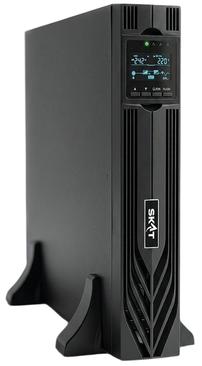 Источник бесперебойного питания Бастион SKAT-UPS 1000-RACK-ON-E P3 1000 Вт, Онлайн, синус, внешн. АКБ 24В, 8хC13
