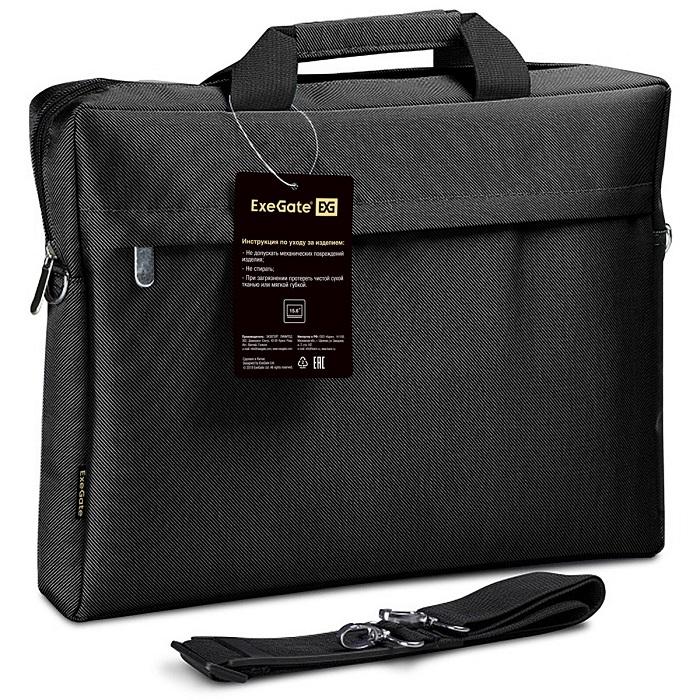 

Сумка для ноутбука Exegate Start S15 EX205135RUS до 15.6", черная, полиэстер, Start S15