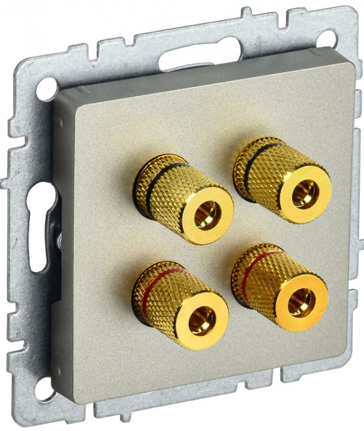 

Розетка аудио IEK BR-S40-K37 BRITE РА10-БрШ Шампань, BR-S40-K37