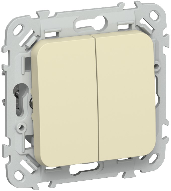 

Выключатель двухклавишный IEK FI-V20-0-10-1-K87 FLITE 10А ВС12-1-0-ФлН навахо, FI-V20-0-10-1-K87